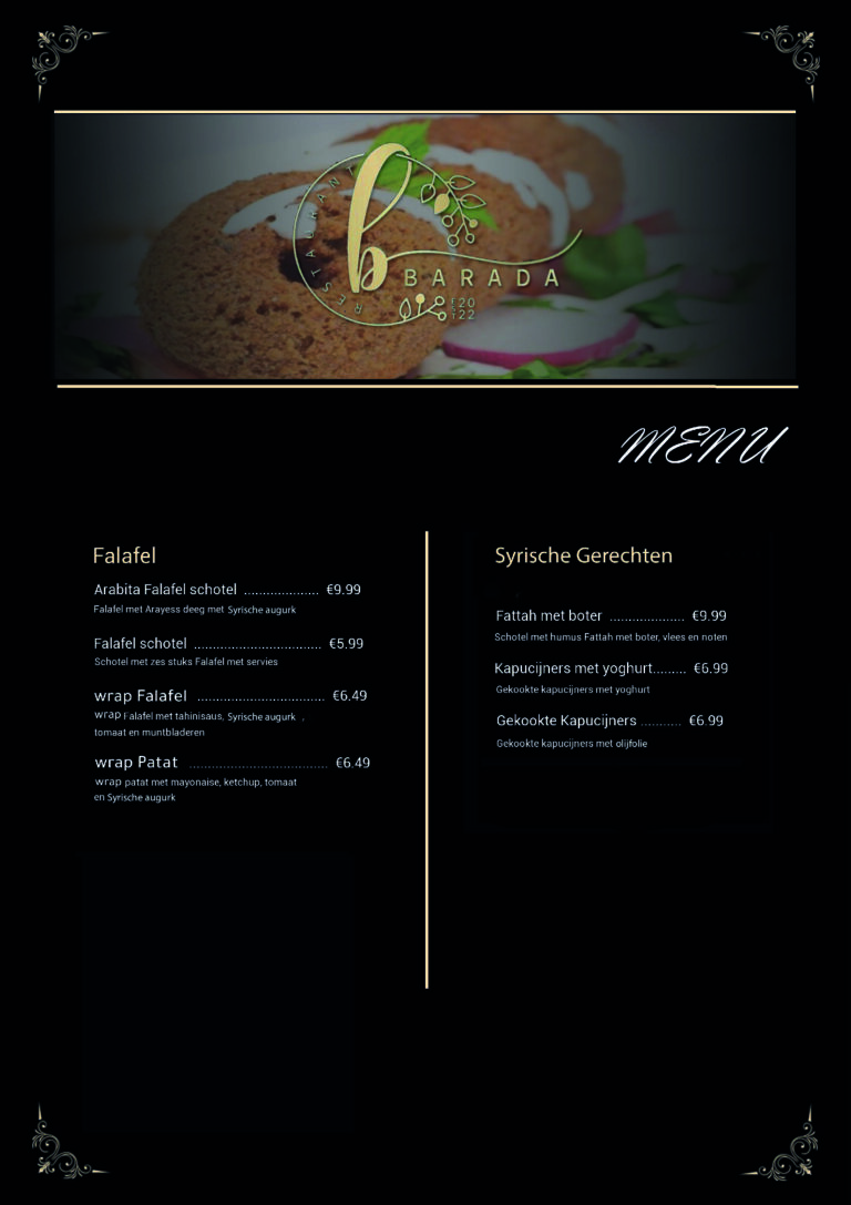 Menu Foto Weesp BARADA RESTAURANT